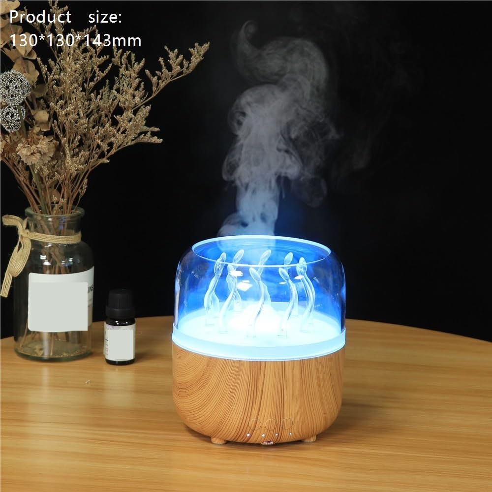 Umidificatore for meduse con venature del legno e diffusore