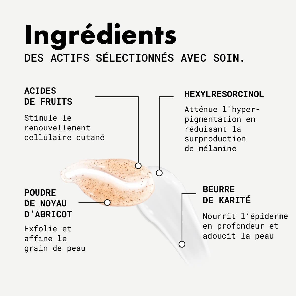 NUBIANCE - Pack Duo Visage & Corps - Lait Corps Anti-Taches & Hyperpigmentation + Exfoclear Gel Exfoliant Abricot - Soin Peaux Sèches, Mixtes, Grasses - Hydratation, Souplesse, Teint Uniforme