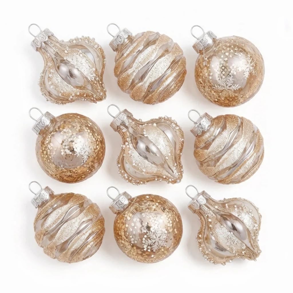Christmas Baubles, Christmas Champagne Ball Ornaments Set, Xmas Tree Decor