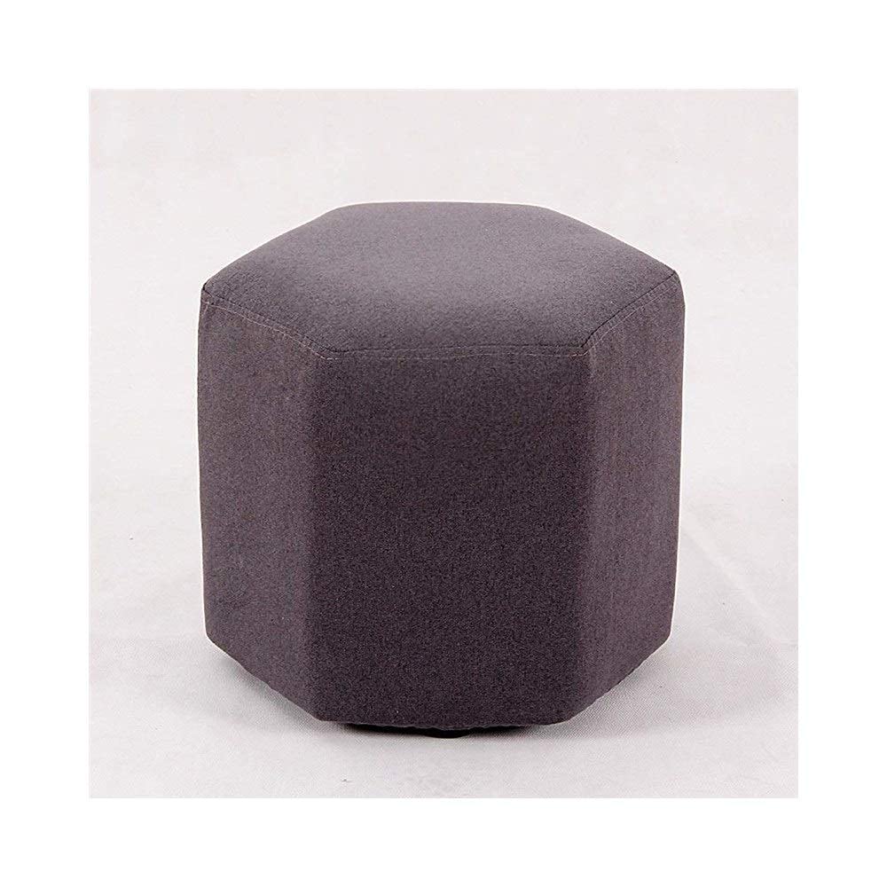 Banquette de canapé repose-pieds en tissu gris foncé avec rangement empilable