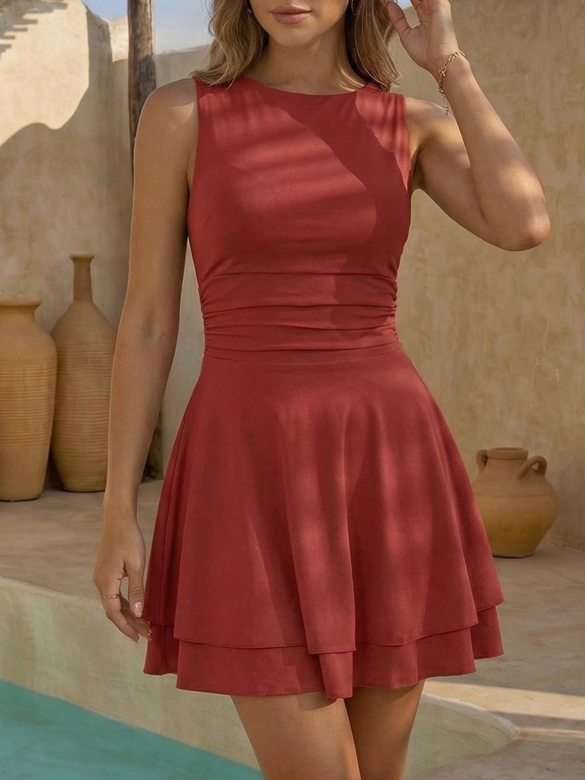 Cicy Bell Vestidos de mujer de manga larga, cuello cuadrado, vestido de fiesta, con volantes, corsé, mini vestido de cintura fruncida, vestido corto elegante bodycon
