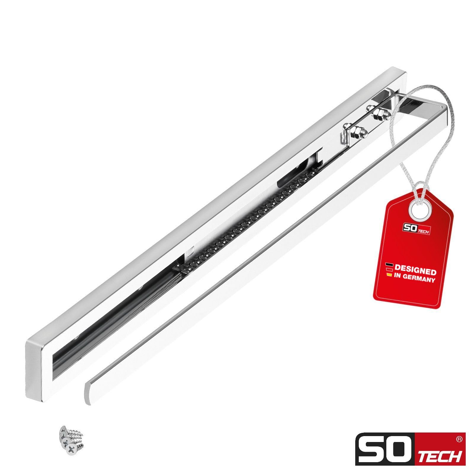 2 pezzi SOTECH Portasciugamani ELEGANCE cromato 1 braccio 415 mm inserito, portasciugamani esteso 715 mm portasciugamani