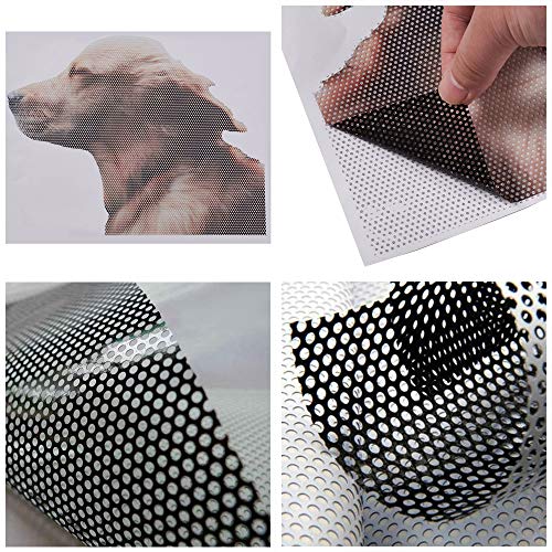 Dog Car Side Window Decal Vinyl Sticker Perforated Funny Car Window Decal Left And Right Side Window Cling, 12.99'' X 10.24'' #TOP5
