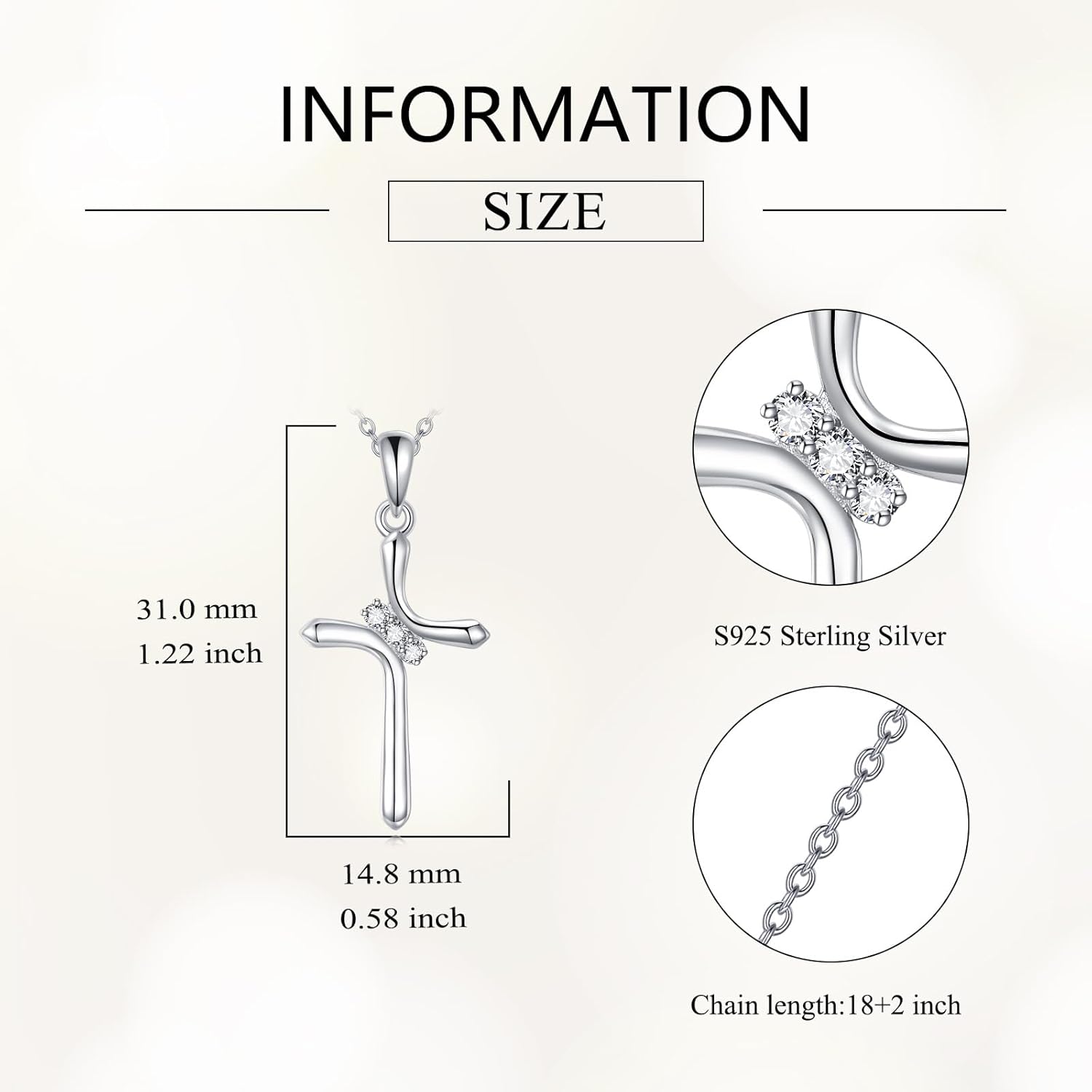 Moissanite Necklace for Women 925 Sterling Silver Eternal Pendant 1ct Lab Diamond Necklace Jewelry Gifts for Wife Girlfriend Mom - Image 4