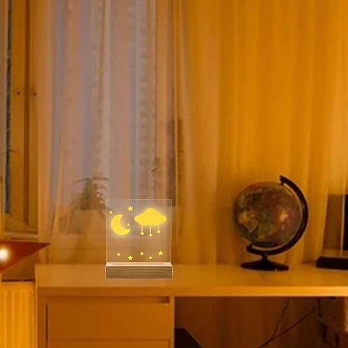 Miniatura 8 de Pedestal de exhibición rectangular de 4.33 pulgadas, soporte de exhibición de luz de madera, base LED, pedestal de luces artísticas de cristal,