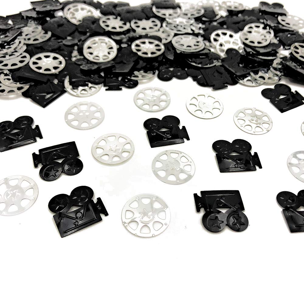 Hollywood Movie Night theme Photography Confetti party Table Decoration Video Camera Metallic Foil Table Scatters Confetti for Party Wedding Birthday Baby Shower Bridal Shower Festival Theme Party