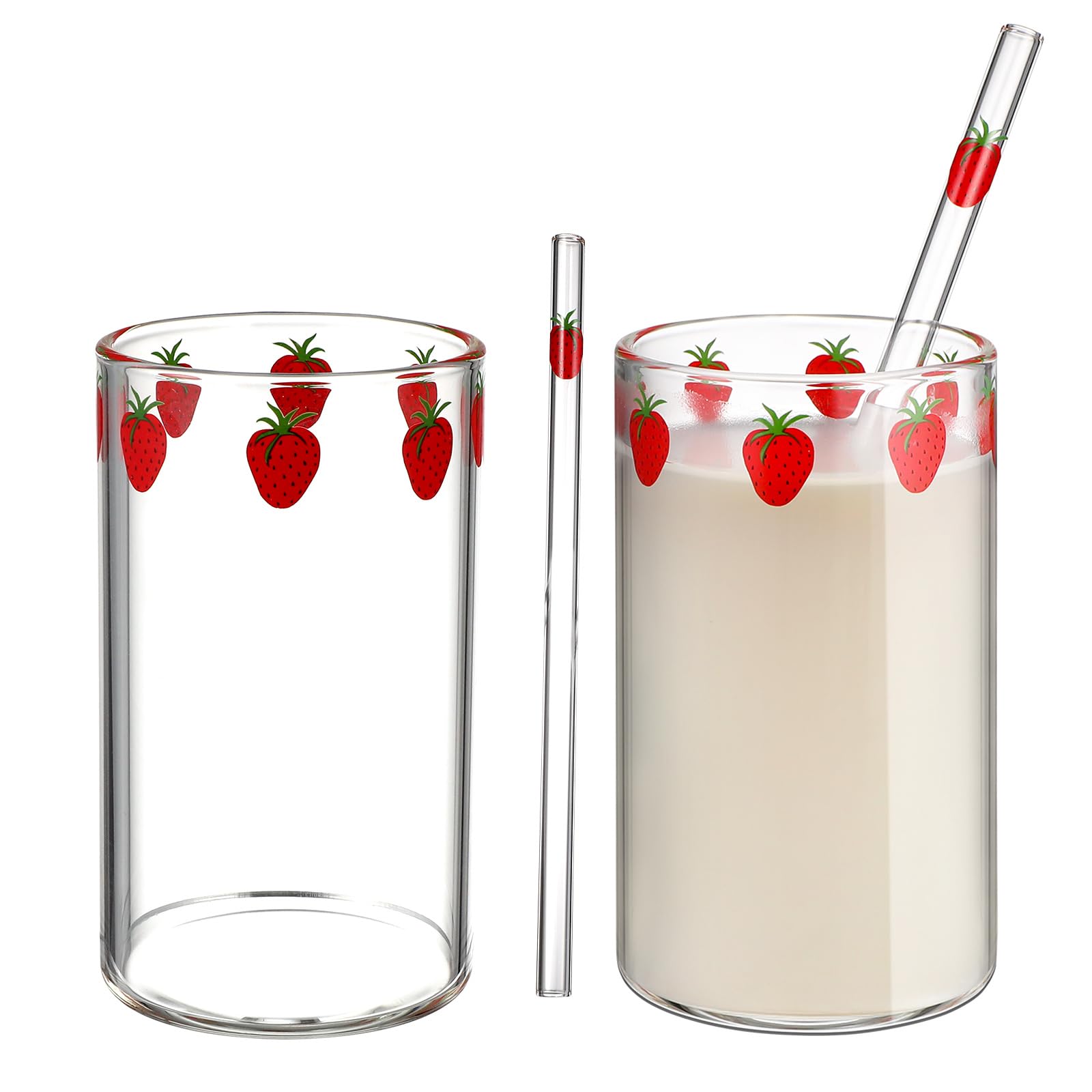 Tazas de Vidrio de 20 oz, Taza de Vidrio Transparente Extra Grande con Asa para