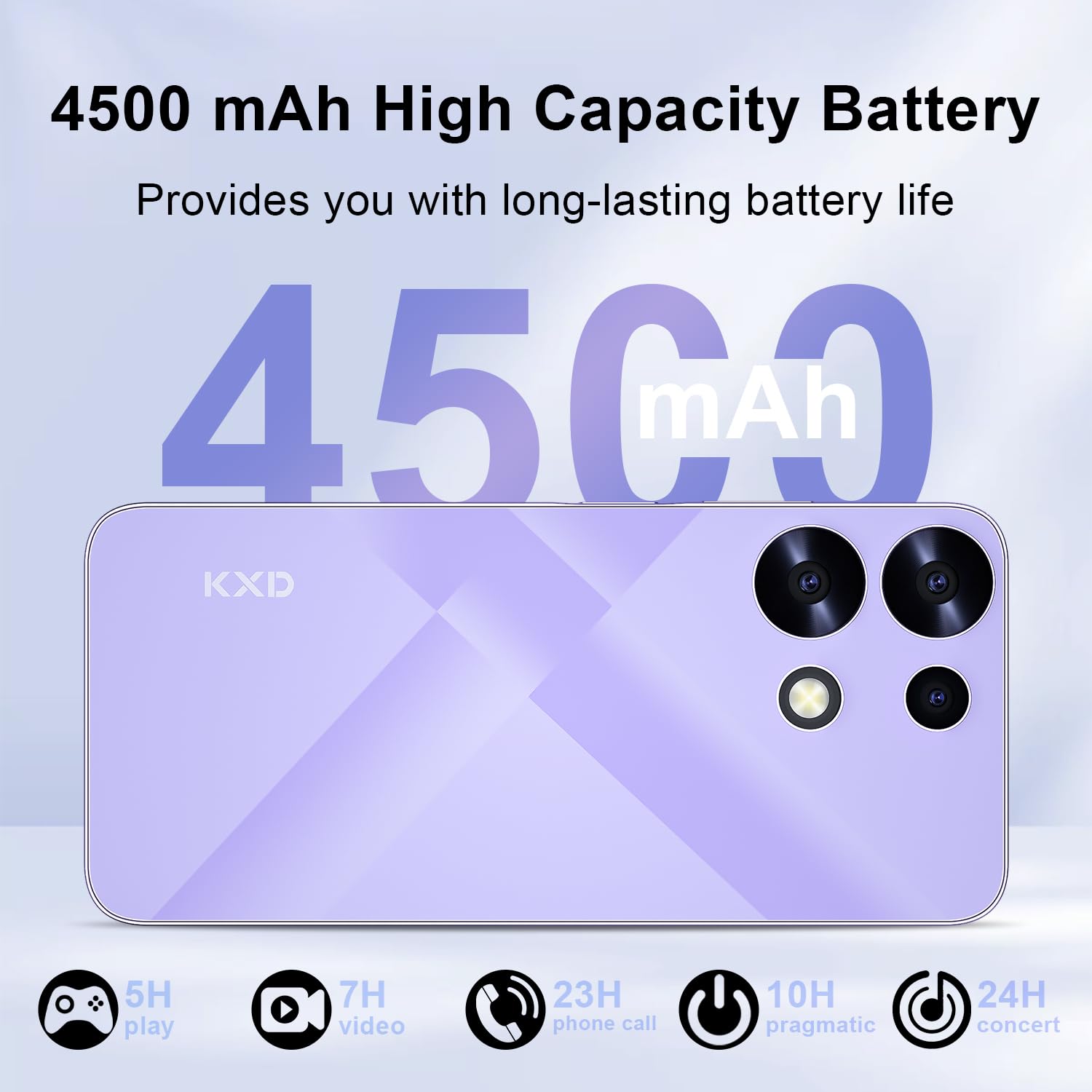 Smartphone Pas Cher 4G-16Go ROM/128Go- Android 9.0-5.0'' HD-8MP-3400mAh