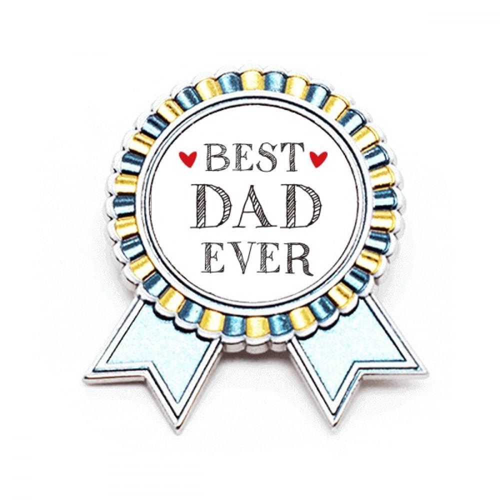 Broche Best Dad Ever chic en métal finition soignée M - 4