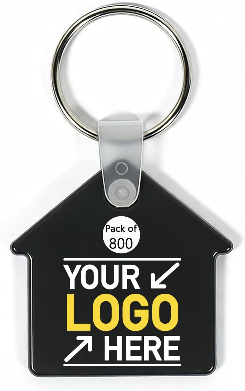 Relten Custom Keychains Bulk, Personalized Logo Keychains, Custom Key Tags with Logo Bulk for Business, Soft PVC Keychain