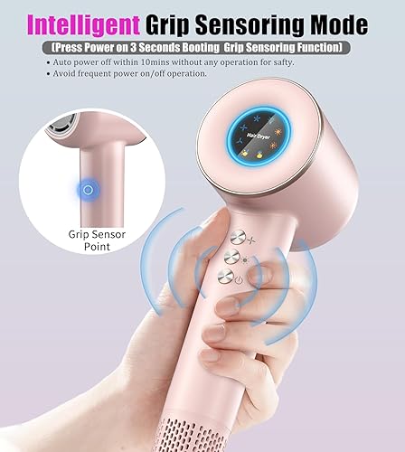 Miniatura 2 de Secador de pelo, 110000 rpm, secador inteligente de alta velocidad, 200 millones de iones negativos, alambre calefactor de doble capa para secado