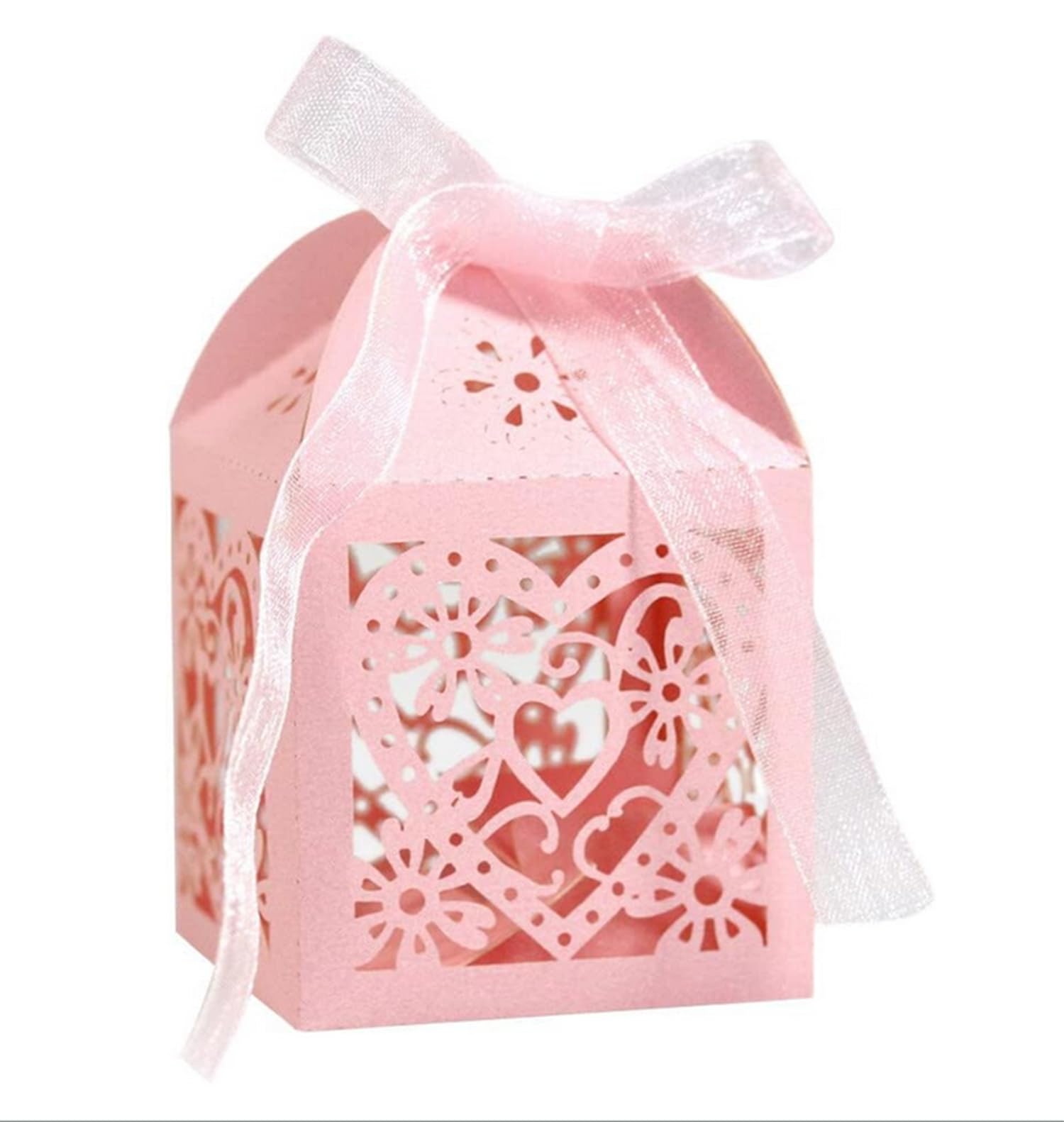 HJRUIUA 50pcs Boîtes à Dragées Mariage En Forme De Cage à Oiseaux - Design Couple - Idée Cadeau