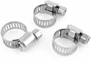Sourcing Map 50 Stück Edelstahl-Schlauchschellen 304 – Verstellbar 10,3-12,8 Mm, Bandbreite 7 Mm, Silber, Für Wasser/Öl/Gas