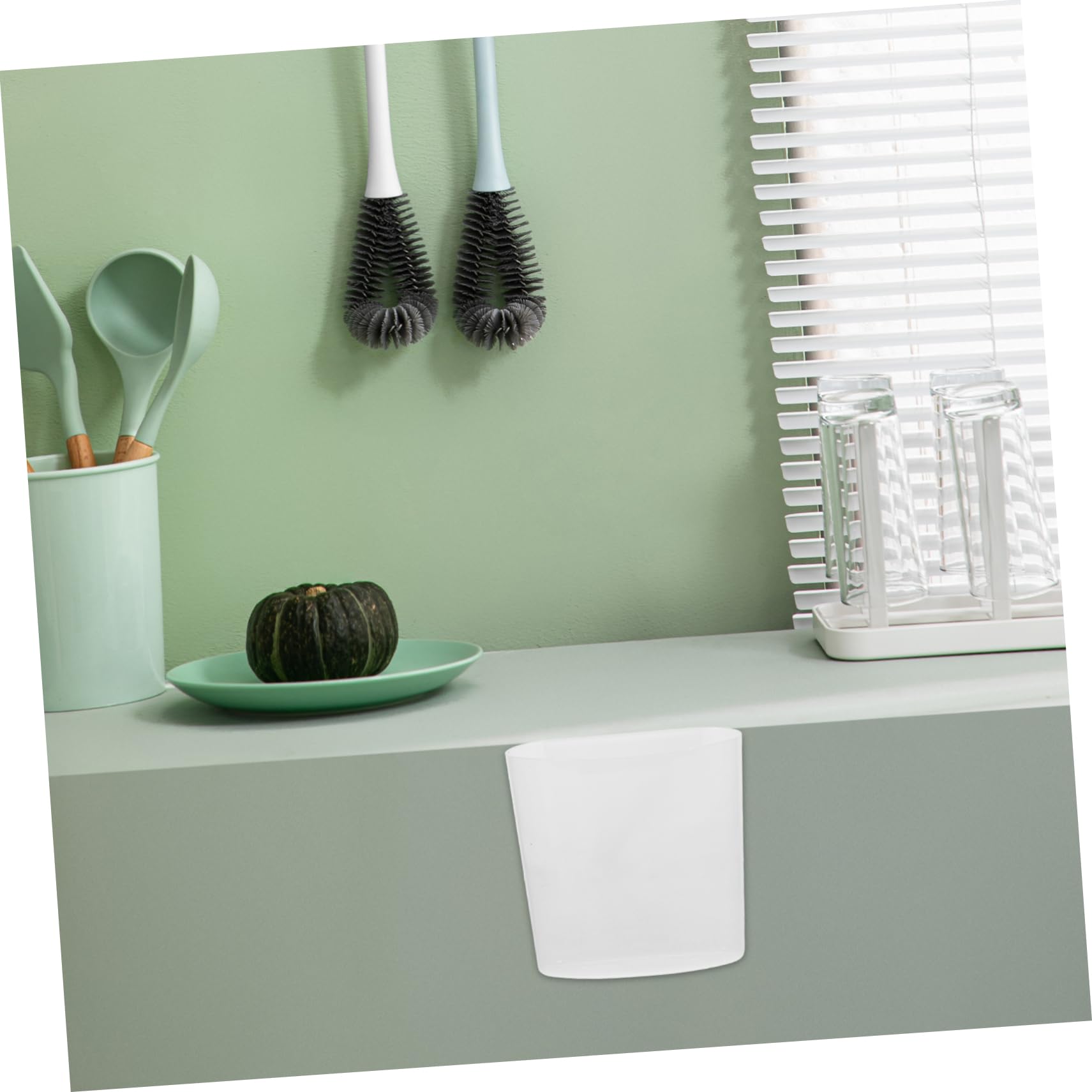 NULYLU 4pcs Rolling Cart Storage Basket Hanging Bucket Space-saving Plastic Rolling Utility Cart Accessory