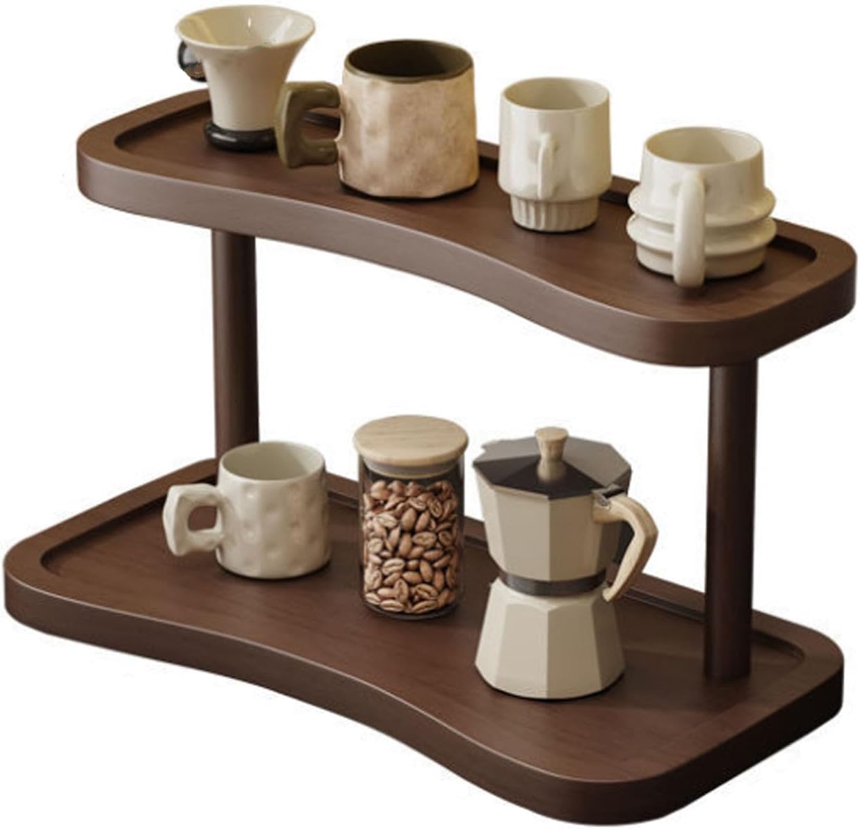 Desk Shelf Organiser 2 Tier Desk Shelf Multipurpose Display Storage Rack Table Top Shelves Freestanding Storage Rack for Home Office,Large