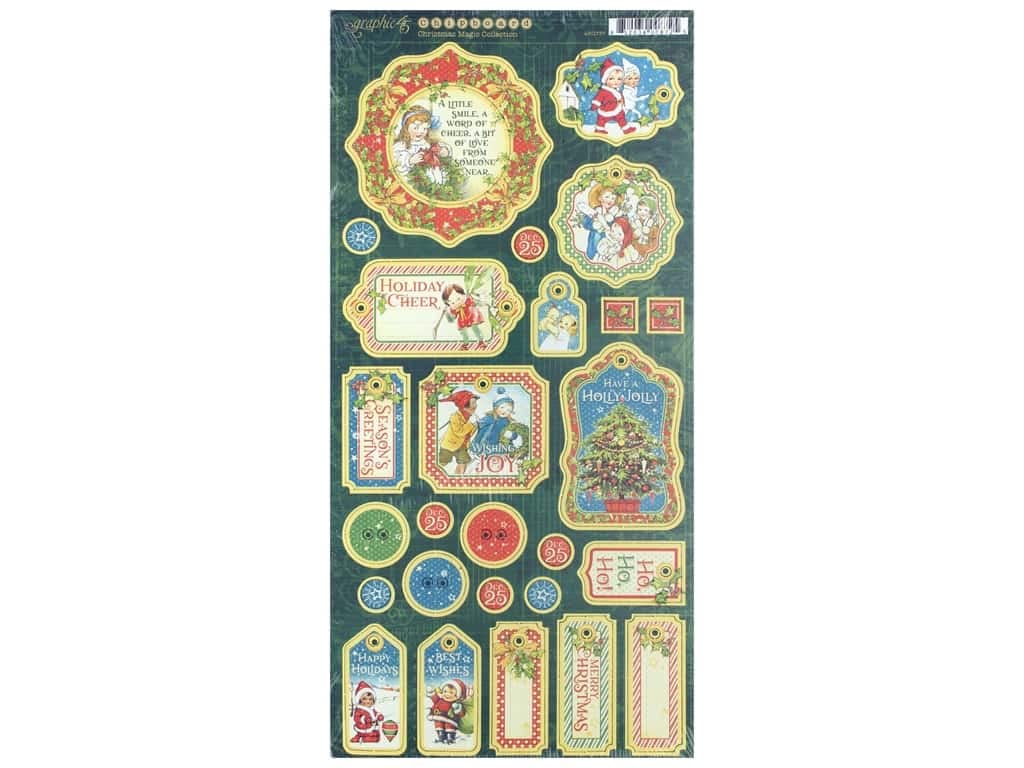 Graphic 45 Christmas Magic Chipboard