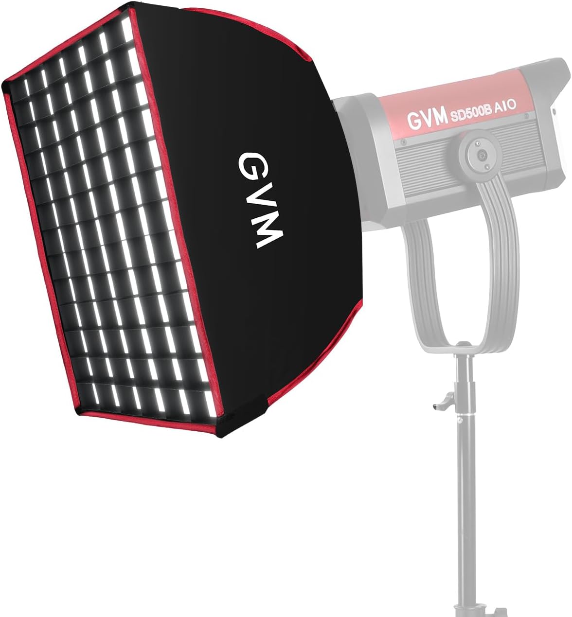 GVM Square Softbox (15.75 x 15.75) with Bowens Mount, Professional Portrait Softbox & Honeycomb Grid Compatible with pro SD200B/300B/300C Video Light and Other Brand Video for Product Shoots