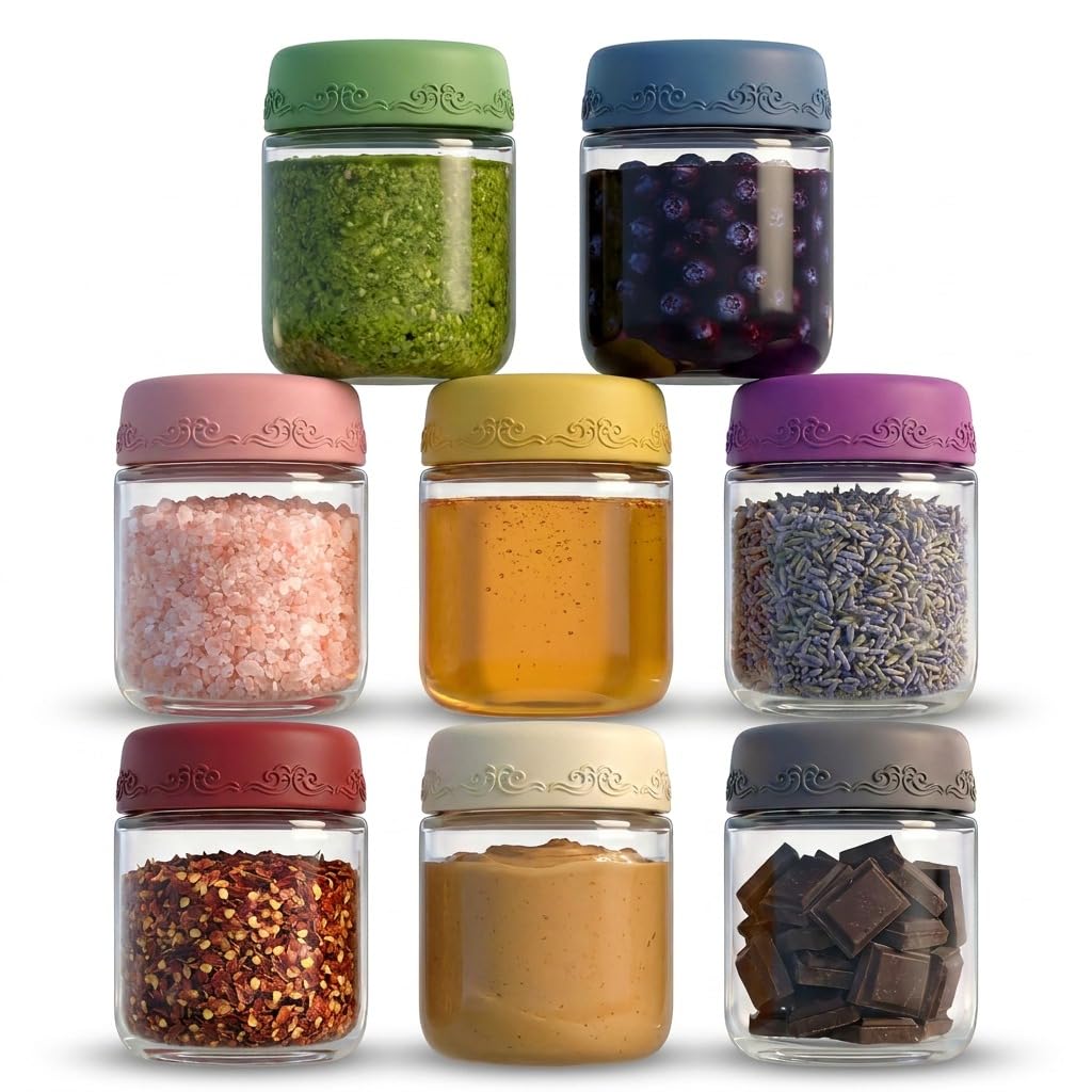 DicraoLea 4oz Glass Dressing Jars