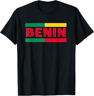 Benin Beninese Pride Vintatge Beninese Flag Beninese Roots T-Shirt