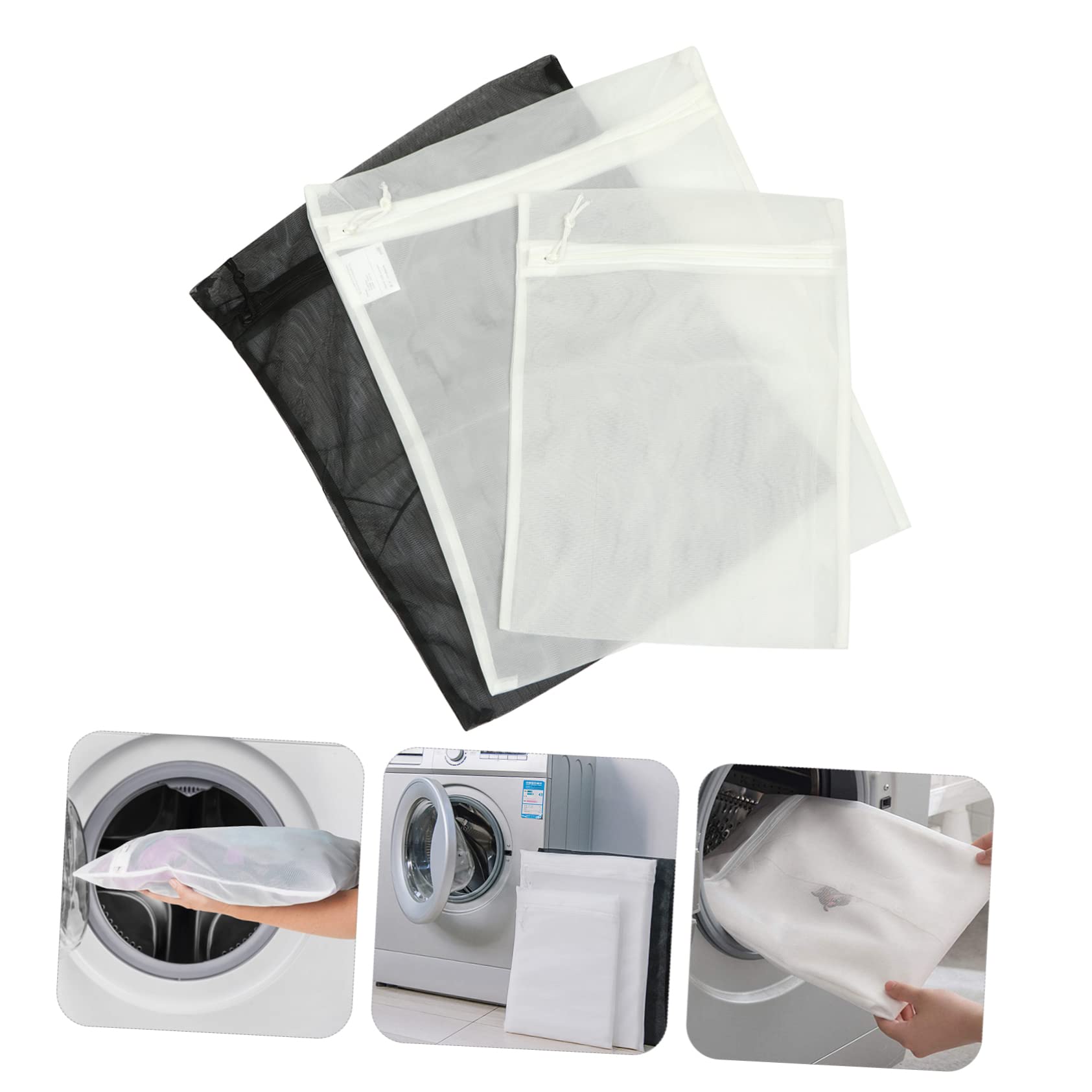 PRETYZOOM 9-teiliges Großes Wäschesäcke-set Netz-waschmaschinenbeutel Mit Kordelzug Für Dessous Bhs Unterwäsche Camping Schlafsäle