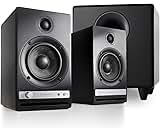 Audioengine HD4 Black Wireless Bluetooth Speakers and S8 Black Subwoofer Bundle