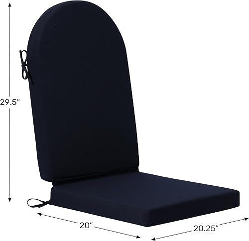 Miniatura 9 de WestinTrends Adirondack - Cojín para silla mecedora, resistente a la intemperie, con respaldo alto, color rojo