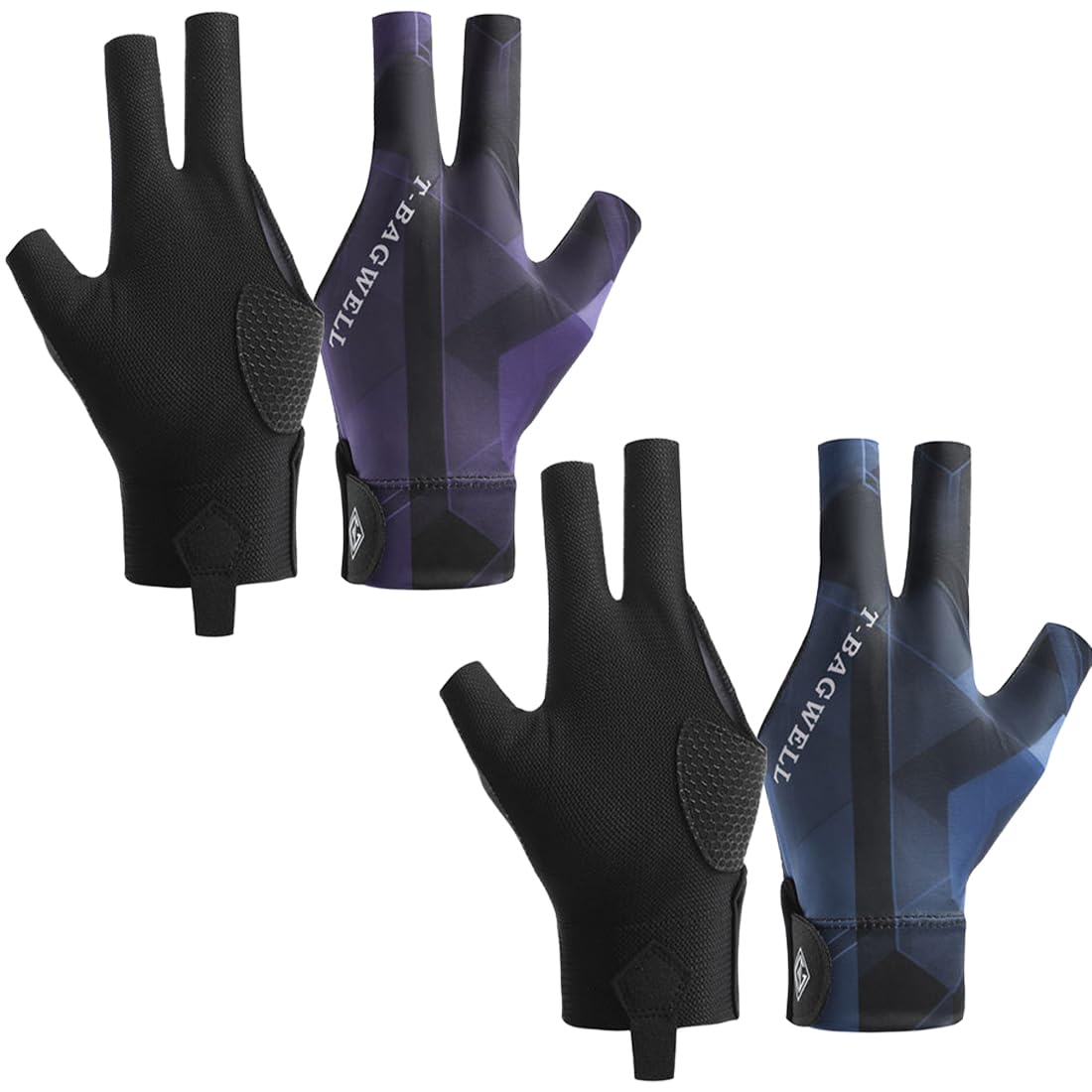 Guanti da biliardo 2pcs sinistra snooker regolabili antiscivolo