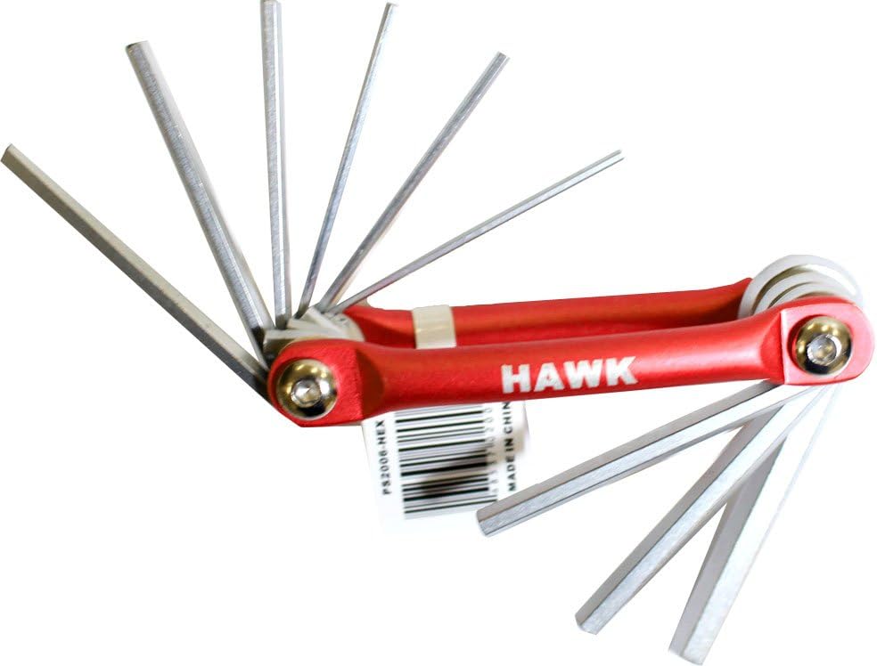 9 Piece Hex Key Set | Includes Key Sizes: 1/16" (0.16 cm) to 1/4" (0.64 cm) | Red Anodized Frame | Handy Tool For Assembling Furniture, Loosening & Tightening Bolts, Auto Bike Repairs