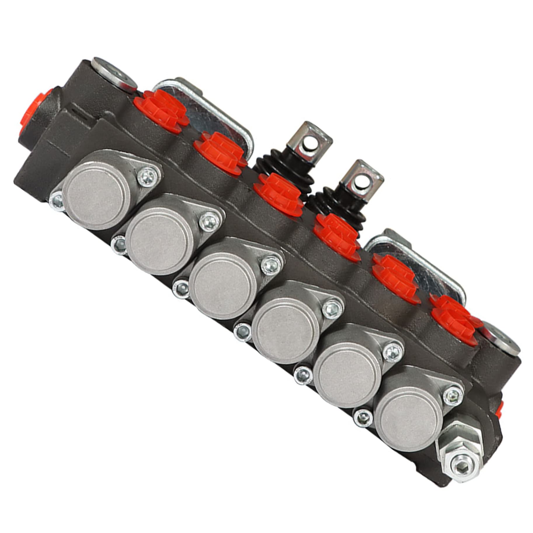 Hydraulisches Wegeventil mit 2 Joysticks, 6 Spulen, 11 gpm, 3625 psi, SAE-Anschlüsse, doppeltwirkendes Hydraulikventil für Traktoren, Lader, Tanks, Lader, Holzspalter