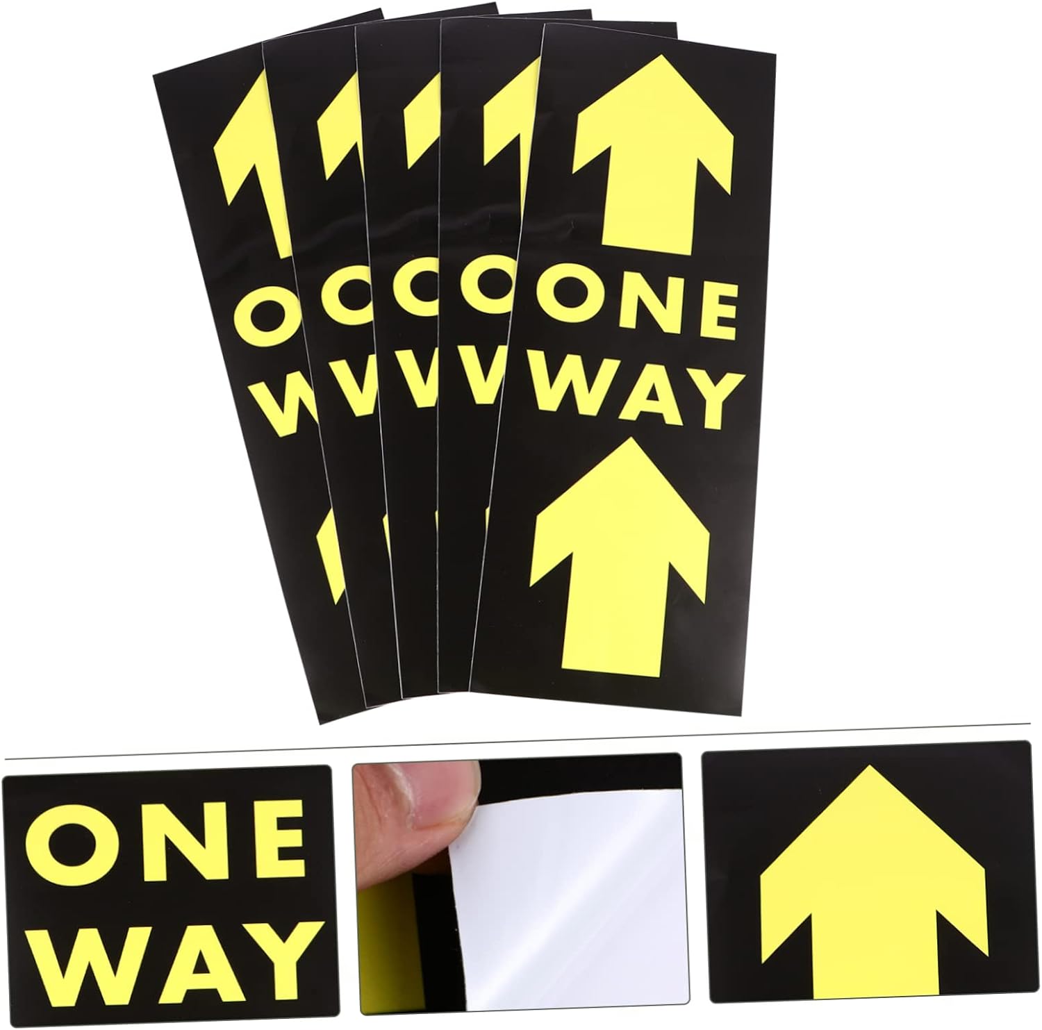 Angoily 10pcs One Way Directional Arrow Floor Stickers for Social Distancing -resistant Safety Signage for Stores Hospitals and Businesses Eye-catching One Way Markers