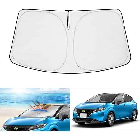Amazon Shaohao 日産 ノート E13系 車種専用設計 サンシェード フロントガラス用 遮光 日よけ 軽量 折りたたみ サンシェード 車 バイク