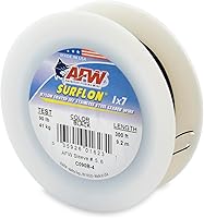 Vista 89 de Alambre de pesca americano Surflon recubierto de nailon 1x7 de acero inoxidable, línea líder de pesca para agua salada, prueba de 10 libras - prueba