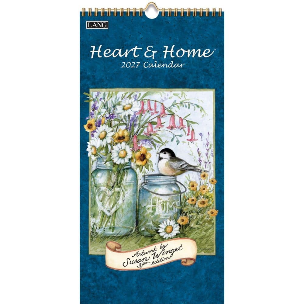 Heart and Home 2027 Vertical Wall Calendar by Susan Winget