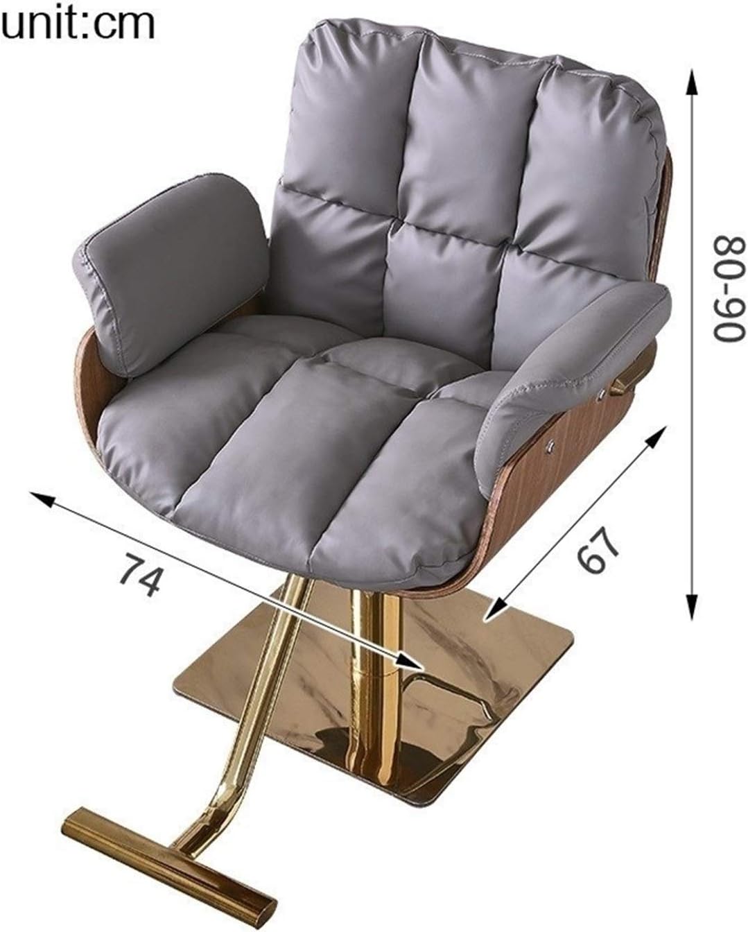 Hair Cutting Salon Chair Barber Chair Shampoo Chair Hydraulic Recline Salon Beauty Spa Shampoo Hair Styling Pack Beauty Salon Styling Beauty Equipment (Color : B) (A)
