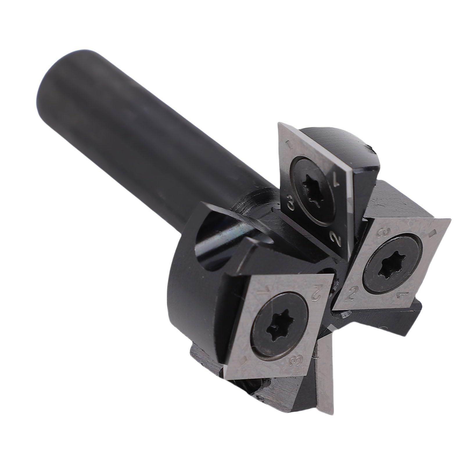 Punta per Fresa per Superficie in Carburo, Gambo da 1/2 Pollice, Diametro per Scanalatura 1-1/2 Pollice, con Inserti Intercambiabili per Livellamento di Scanalature per la