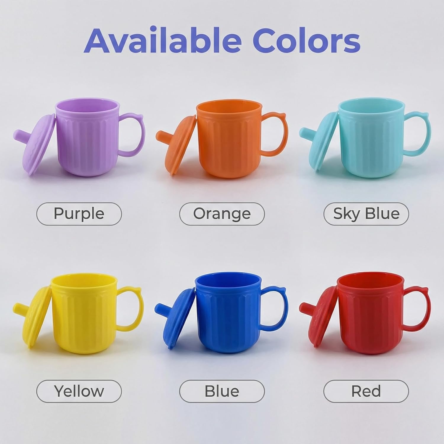16 oz Plastic Mugs with Lids set of 6, Unbreakable Plastic Mug for Kids, BPA Free Microwave & Dishwasher Safe, Reusable Plastic mugs for coffee, Perfect for Indoor and Outdoor
