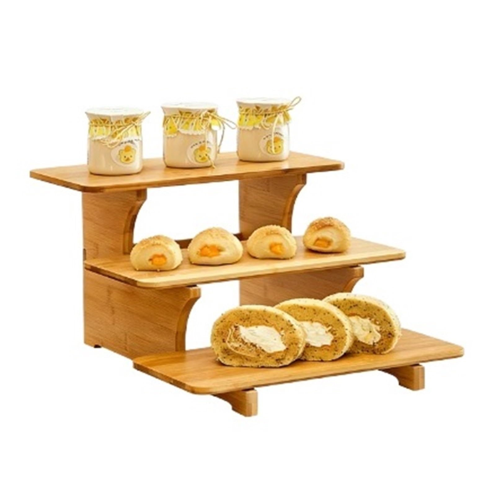 Lizhuzhuzs28 Cake Stand Wooden Multi-tier Cake Stands, Dessert And Cold Food Display, And Afternoon Tea Pastry Cake Stands for Dessert Table(Medium)
