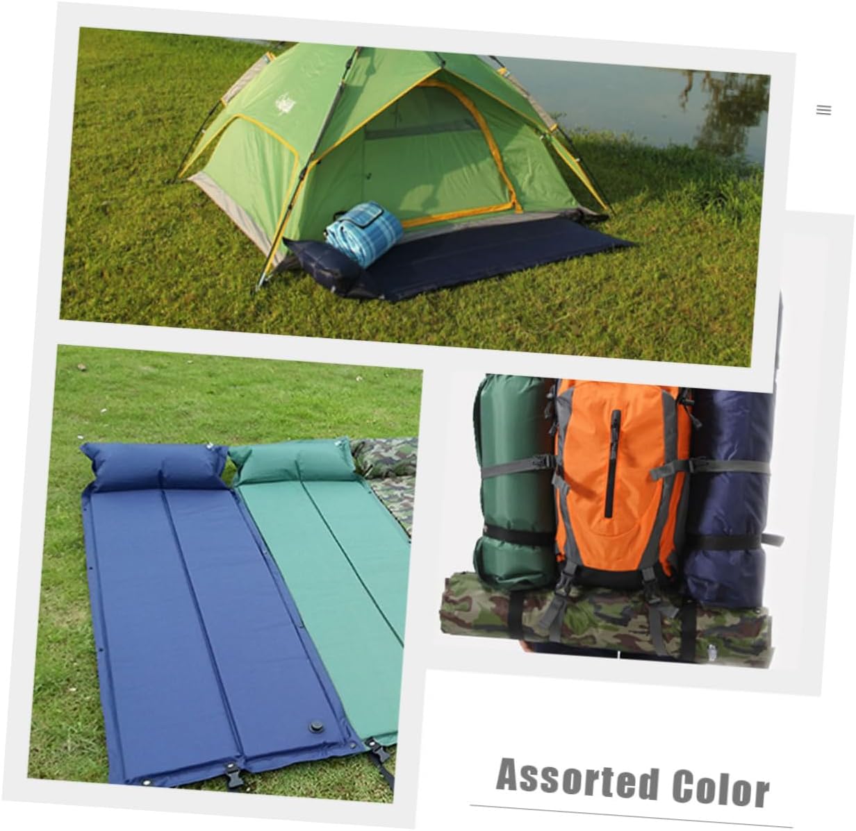 Convenient Wear Resistant Inflatable Camping Pad Lightweight Sleeping Mat for Outdoor Adventures Multi Function Sleep Accessory for Tent Backpacking Travel