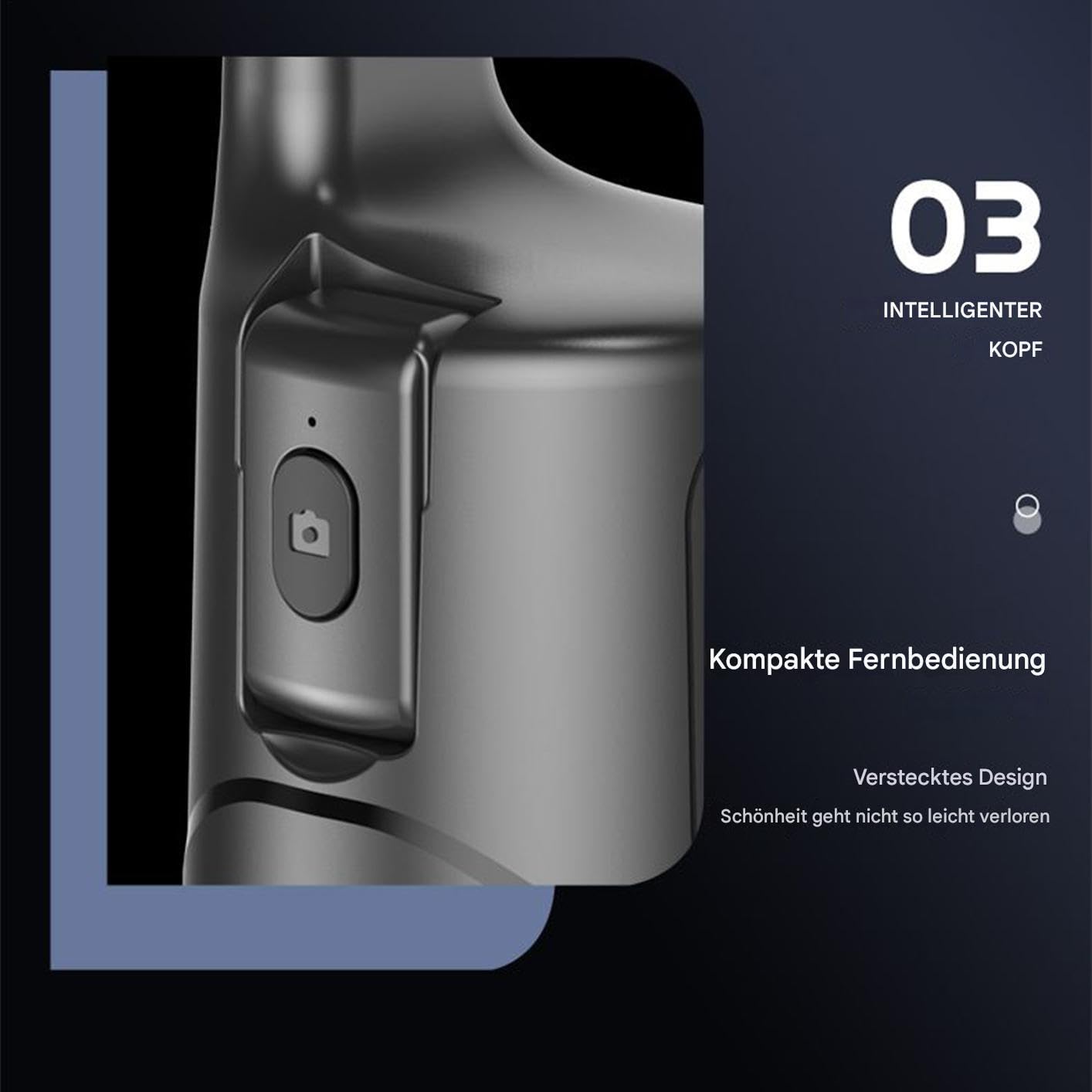 Stabilizzatore per smartphone con tracciamento intelligente, rotazione a 360°, stabilizzatore selfie per cellulare, riconoscimento facciale a 3 assi, per viaggi, utenti social media, jogging