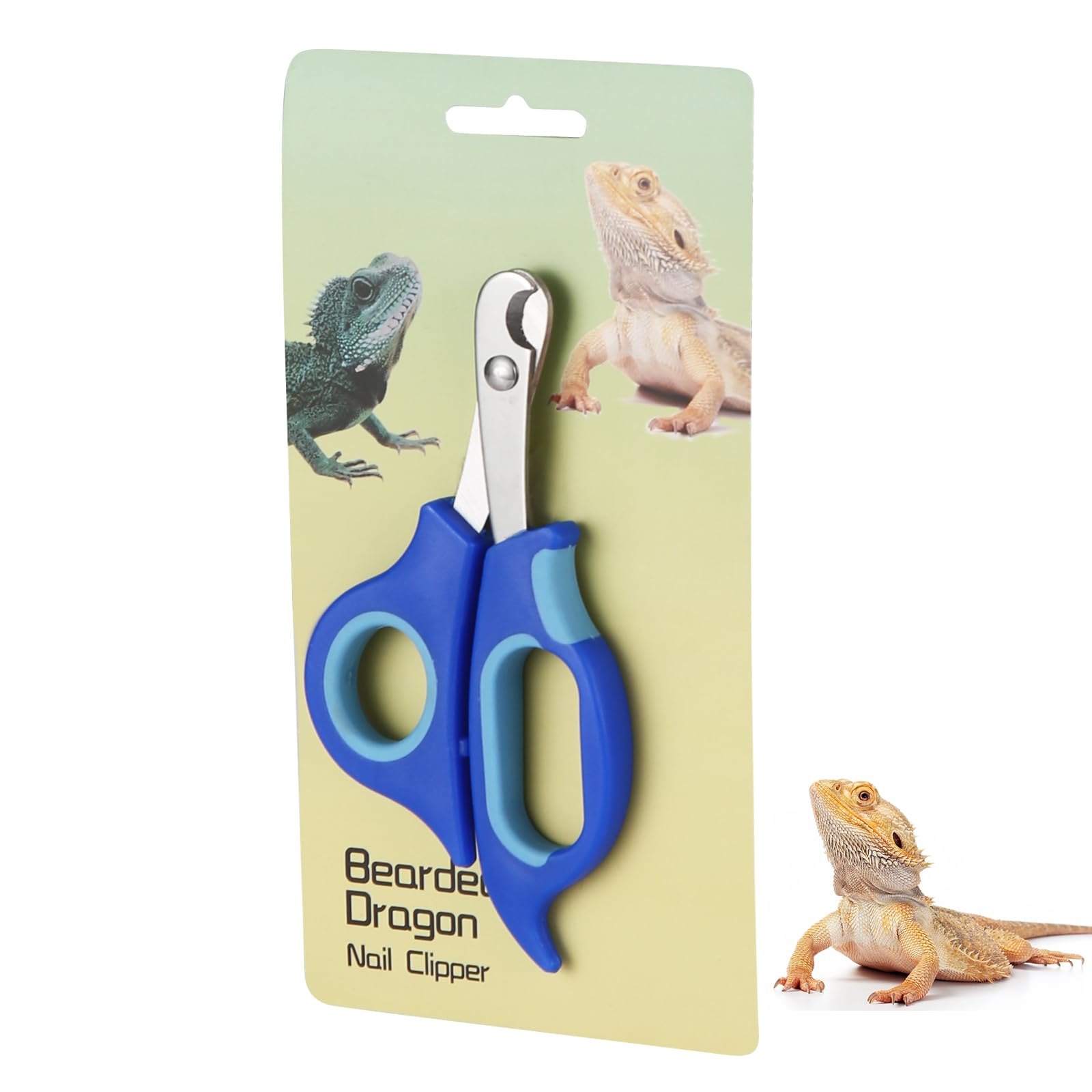 Bearded Dragon Nail Clippers Stainless Steel Bearded Dragon Toe Nail Clippers with Precise Angled Edges Blue