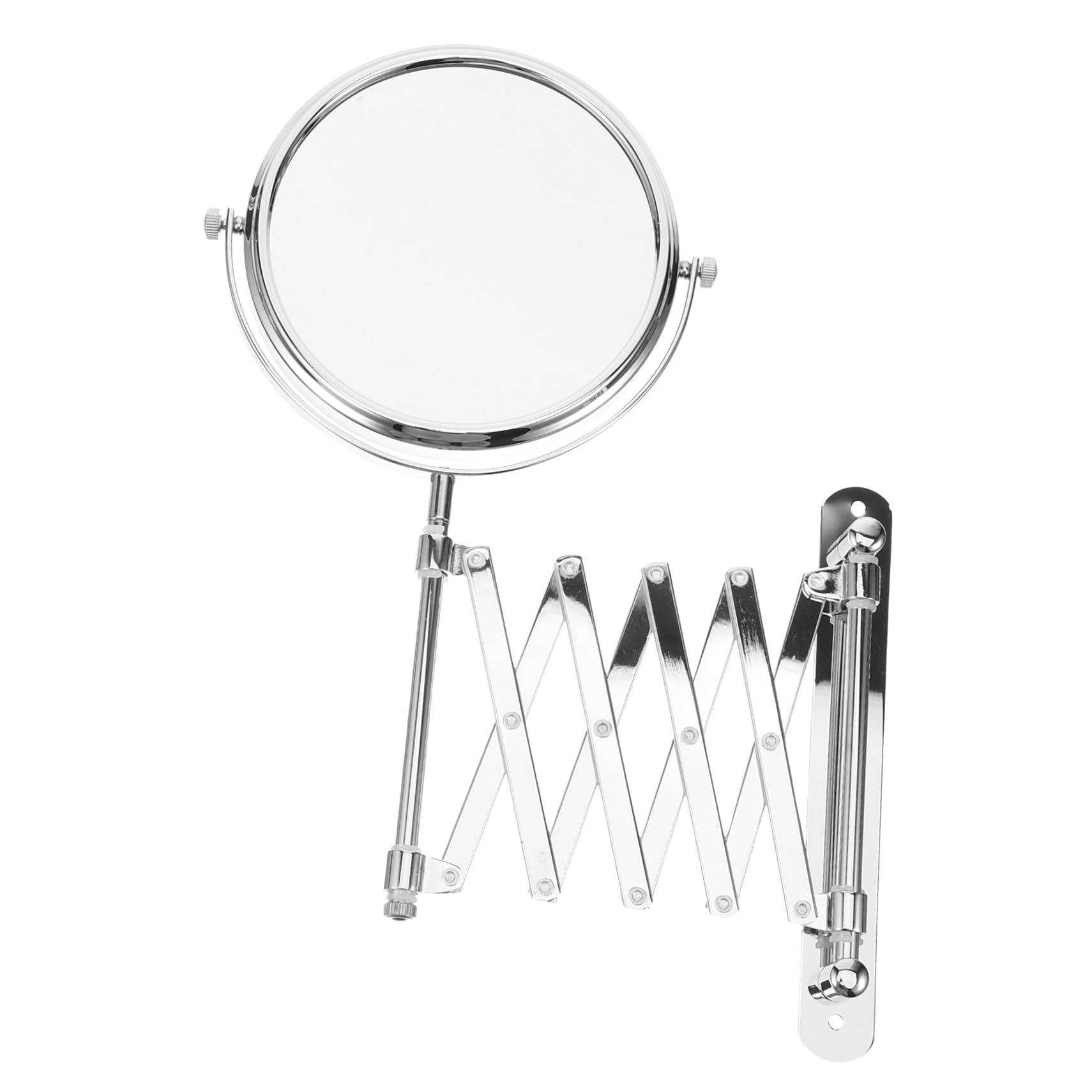 Miroir de maquillage mural double face pivotant avec bras extensible pour salle de bain