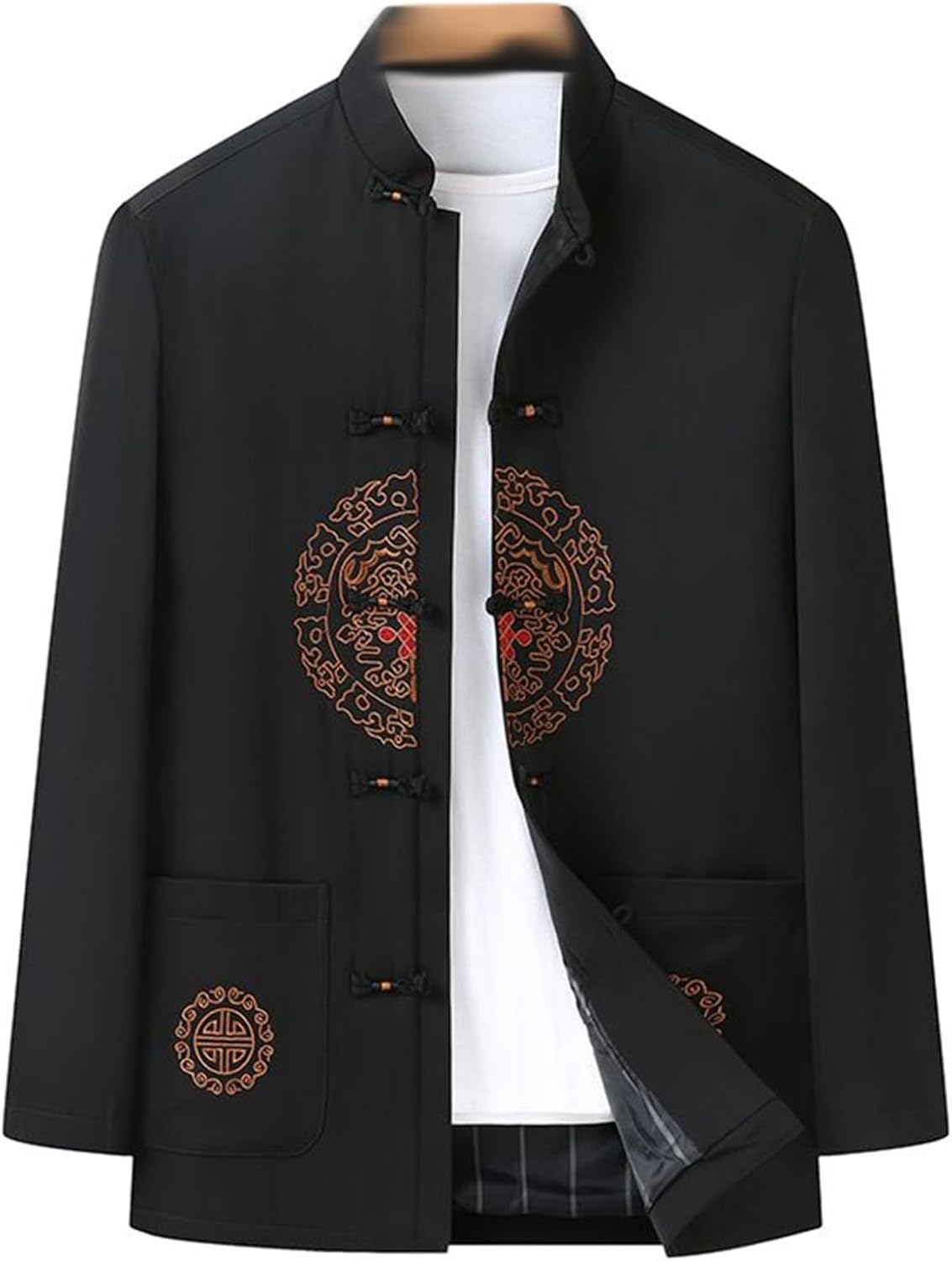 古い脇差し拵え 珍しい黒竹柄の小柄 つなぎ付 銀象嵌桜柄の鍔