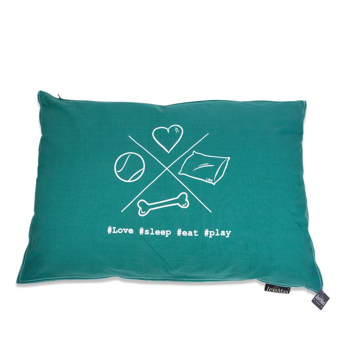Lex & Max COVER RECT. CROSS 100X70 DARKGREEN