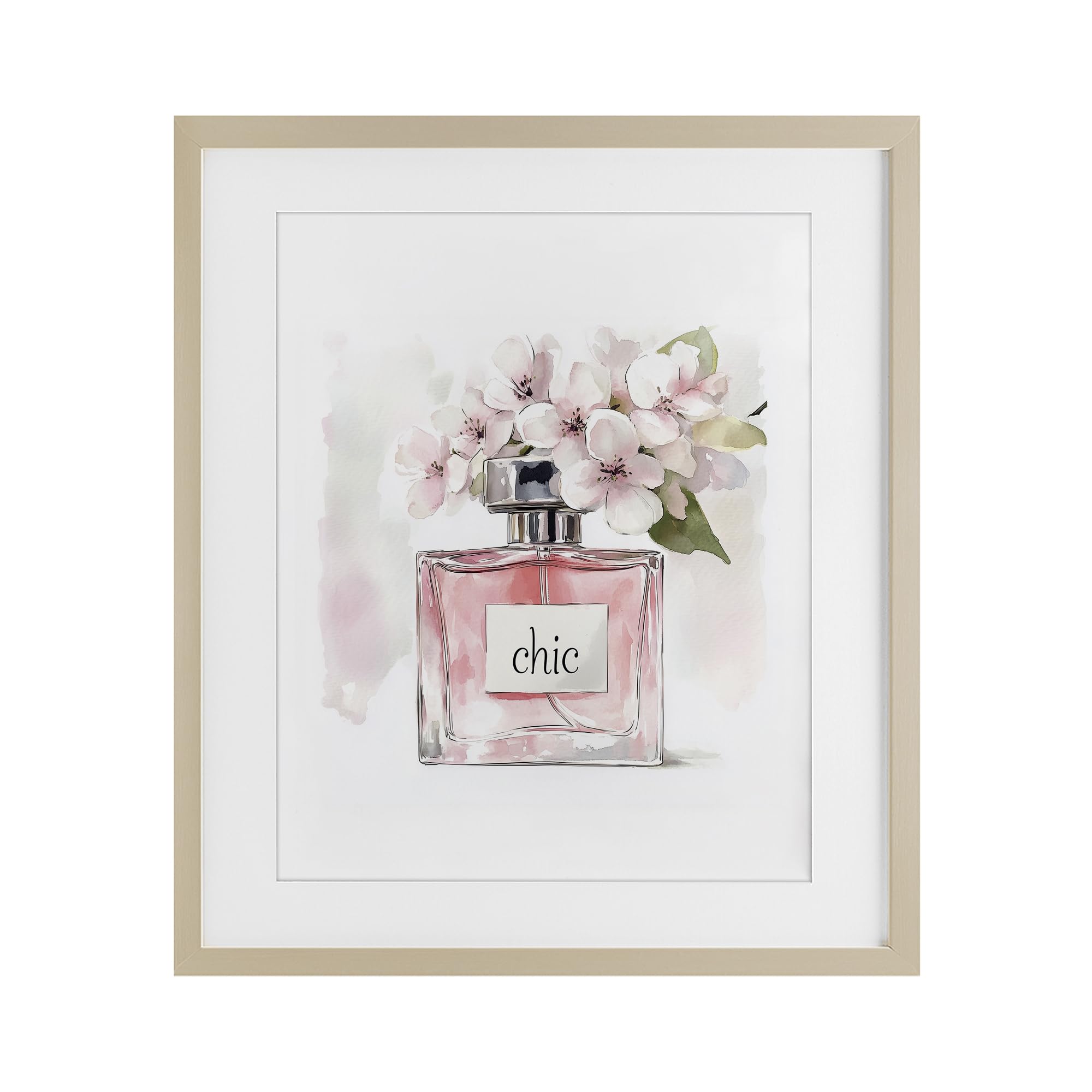 Affiche de parfum fleur de cerisier pour décorer un boudoir chic