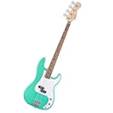 Squier Debut Series Precision Bass Guitar, Beginner Guitar, 2-Year Warranty, Includes Free Lessons, Sea Foam Green with Satin Urethane Finish
