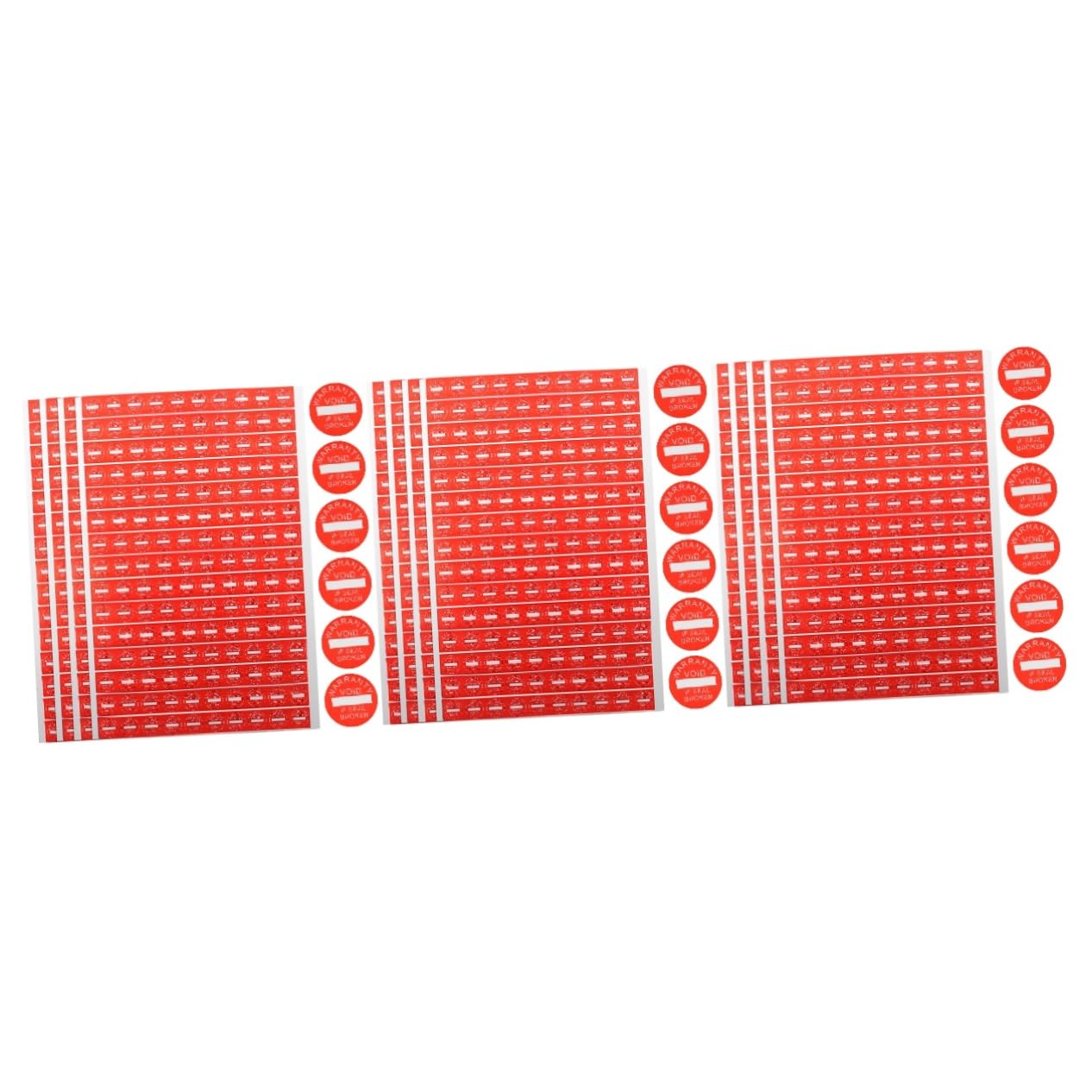 Cabilock 3 Ensembles Étiquettes De Autocollants Autocollant Étiqueter Permanent Etiquette Adhésive Étiquettes Inviolables Étanchéité Stickers Papier Rouge 1000 Pièces * 3