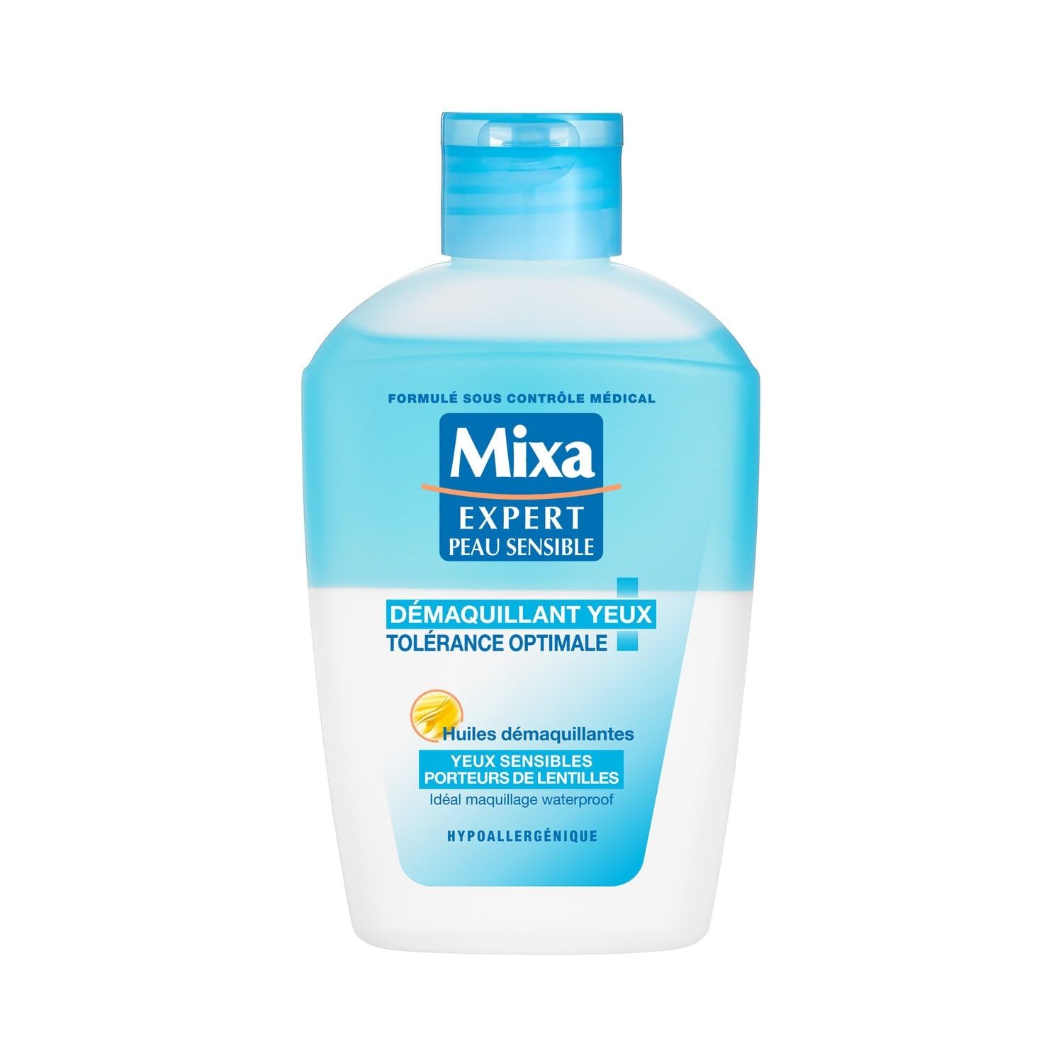 MIXA – Démaquillant Douceur pour Yeux Sensibles, Confort Optimal et Respect de la Peau (125 mL) - Le lot de 3