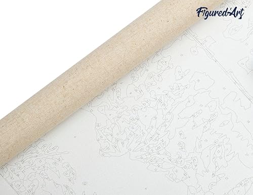 Vista 20 de Figured'Art - Juego de pintura por números, lienzo enrollado sin marco, para manualidades, para adultos, 16 x 20 pulgadas, jarrón de peonías