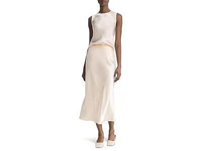 Vince Contrast Waistband Satin Skirt Women