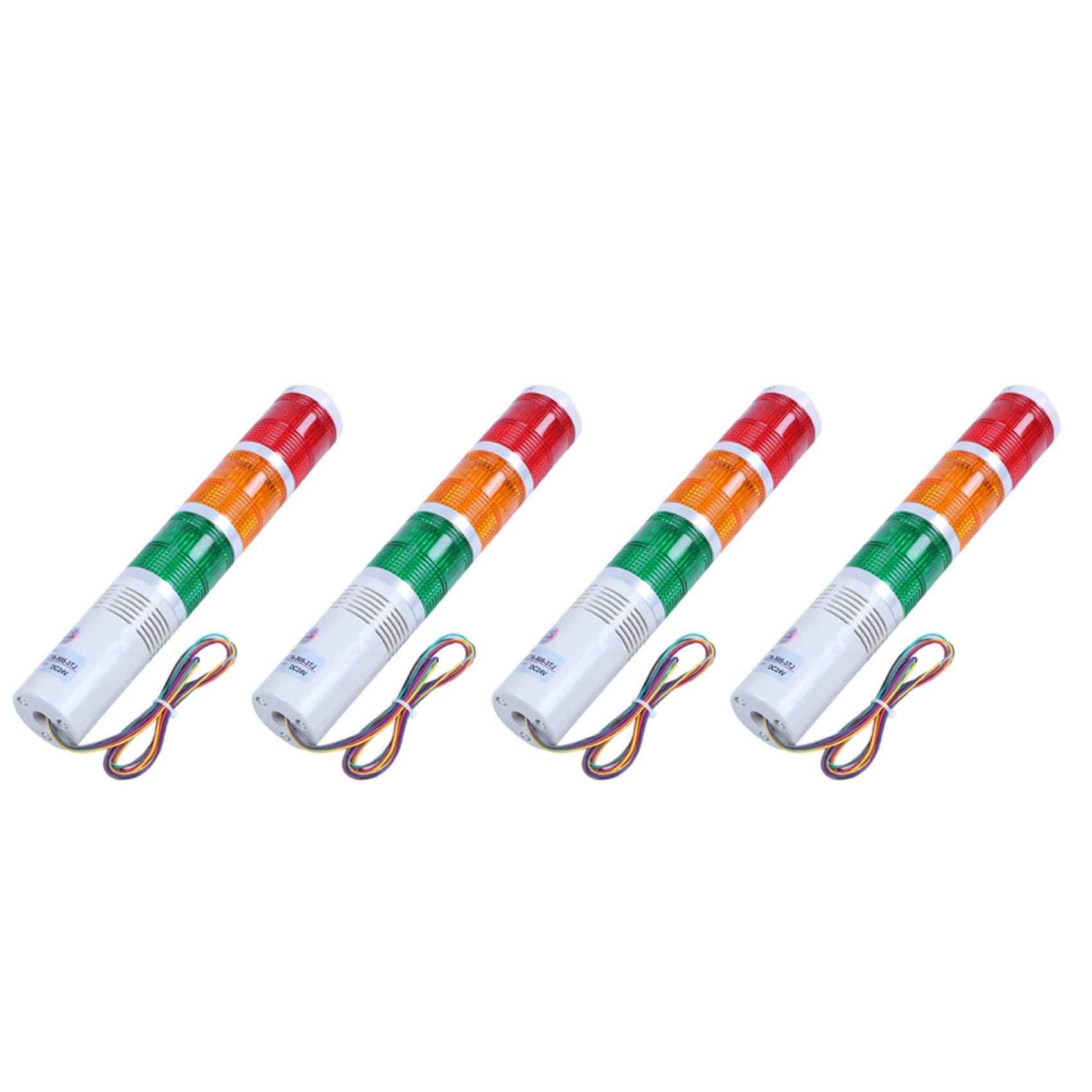 Vjsujehgy 4X 24V Red Green Yellow LED Lamp Industrial Tower Signal Light